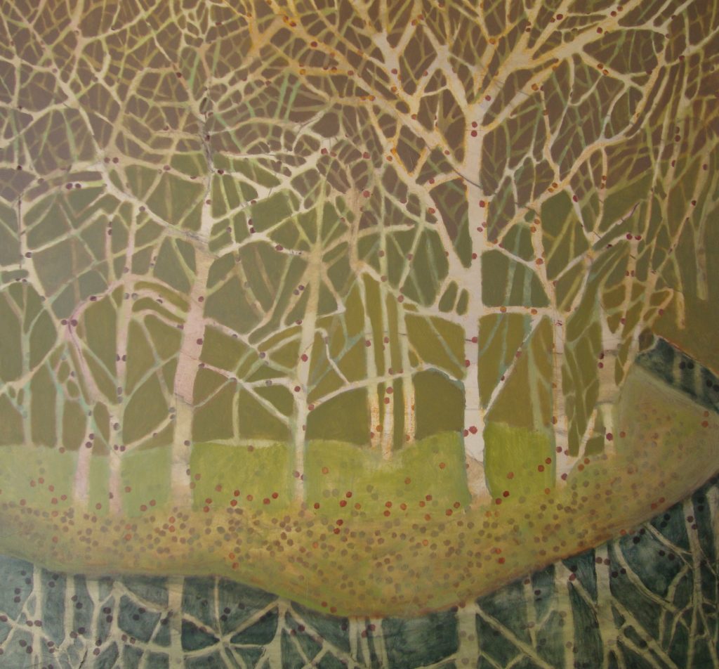 Sycamores 31" x 33" oil on canv